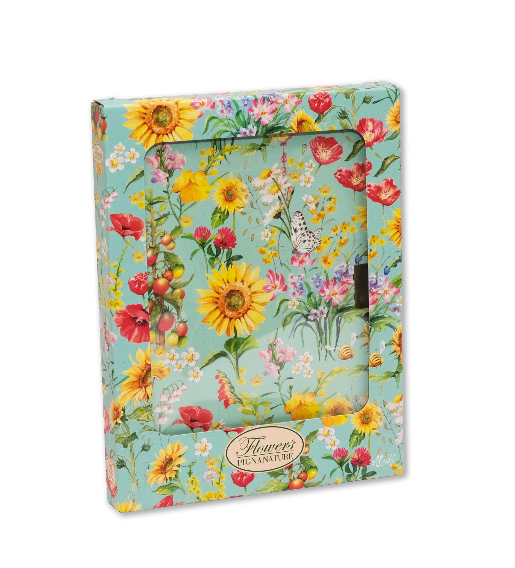 Secret Notebook Pigna Nature Flowers, Green