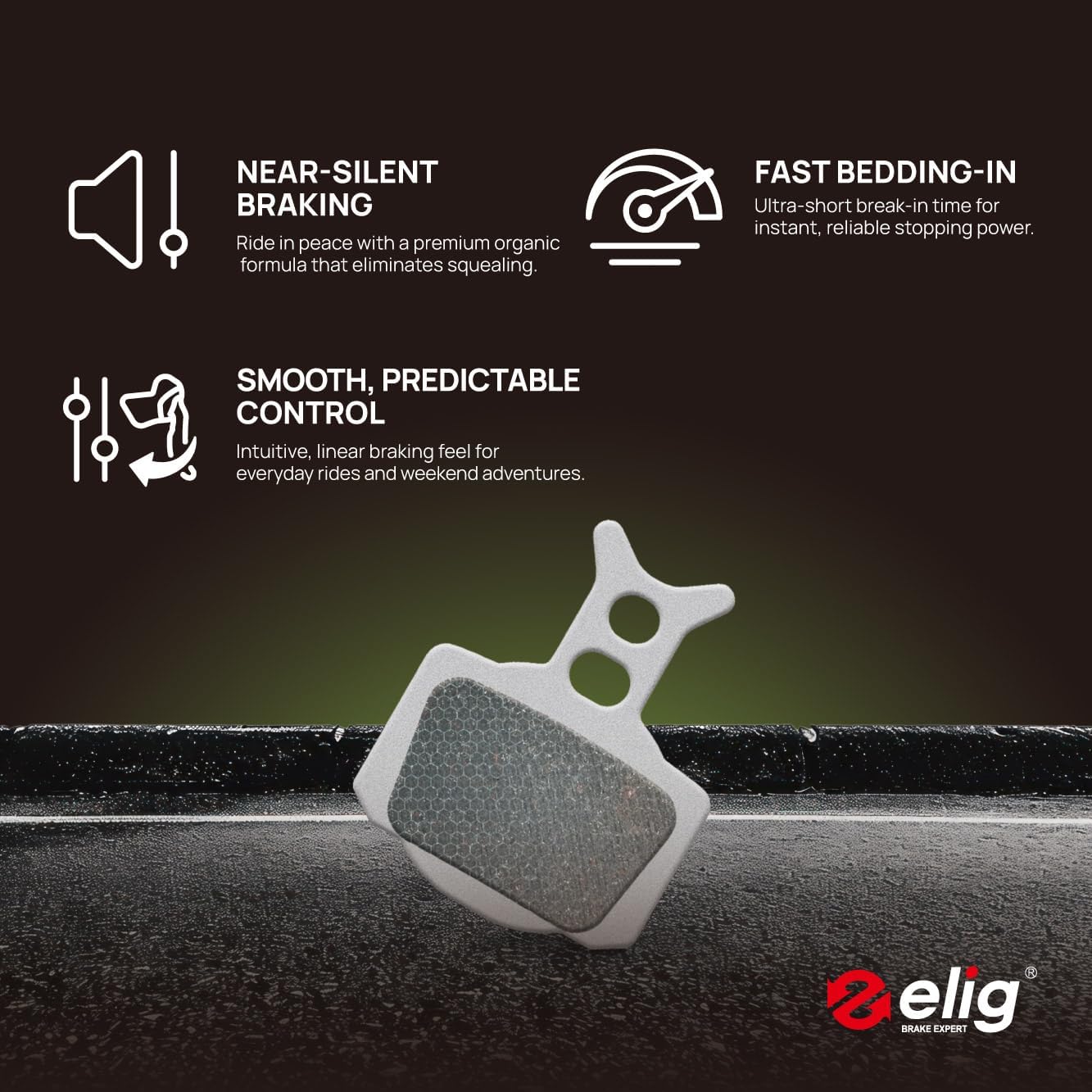 ELIG Bike Disc Brake Pads for Formula C1, CR3, Cura, Cura X, Mega, RO, R1, R1 Racing, RR1, RX, T1, T1 Racing, The One｜MTB/eMTB/Downhill/Trail/All Mountain/Enduro Race
