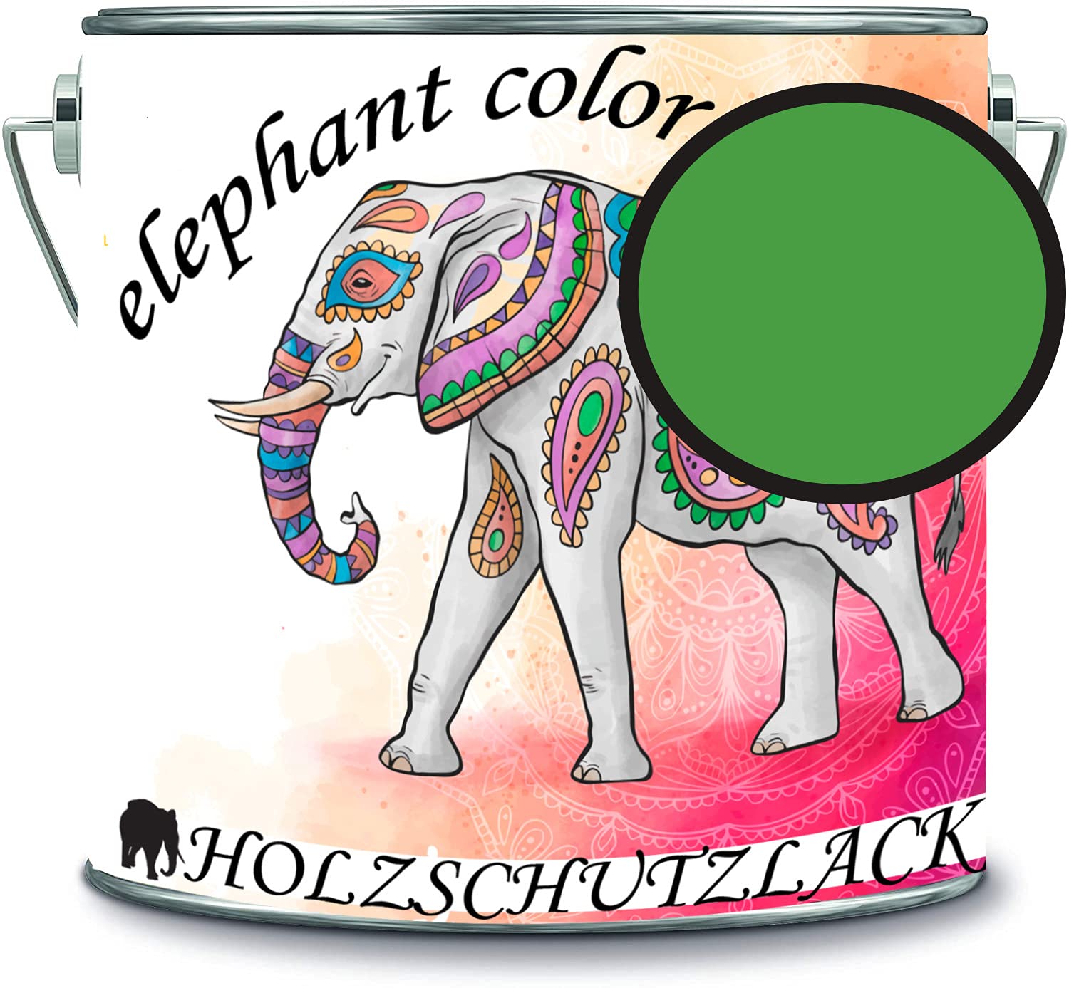Vernis de protection pour bois Elephant color RAL 6018 jaune vert contre les intempéries