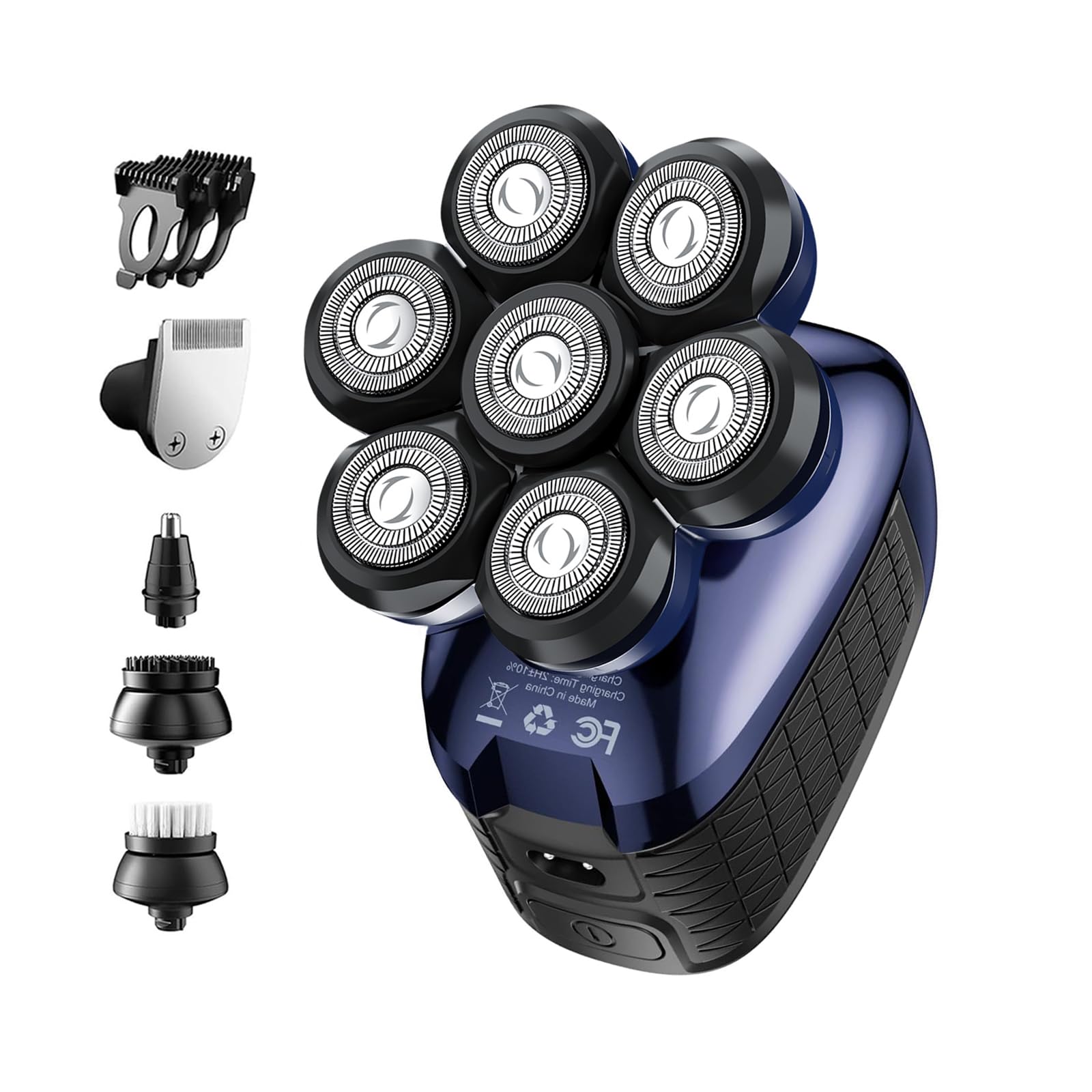 Wyklaus Head Shavers for Bald Men 5-in-1 Electric Razor - Waterproof Shaving Grooming Kit for Balder - Turbo