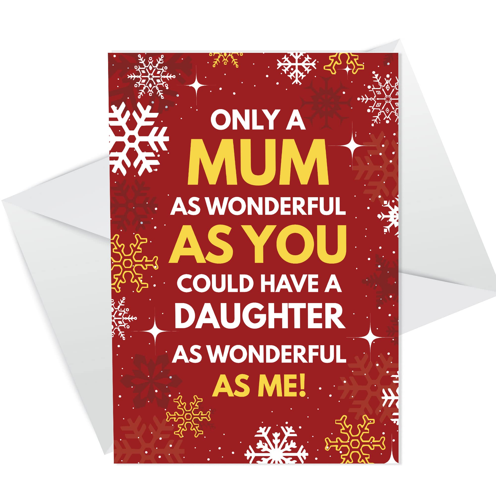 RED OCEAN Christmas Card For Daughter Funny Daughter Card From Mum Novelty Christmas Card For Her