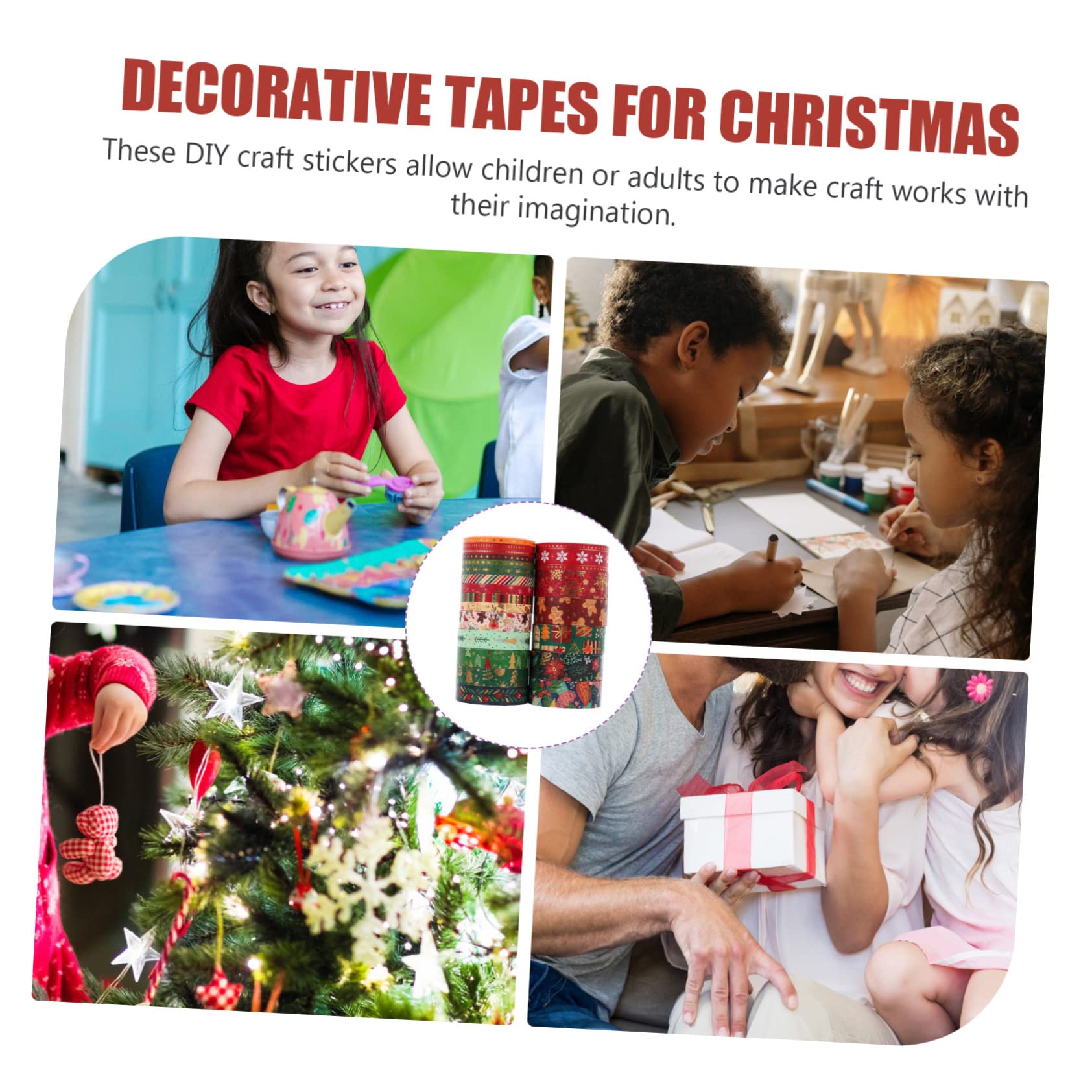 SHINEOFI 84 Rollen Weihnachts-Washi-Tape weihnachten geldgeschenke verpackung geschenkverpackung weihnachten Washi-Notizbuchband selbstklebende Bänder Aufkleber dünnes Washi-Tape DIY-Bänder