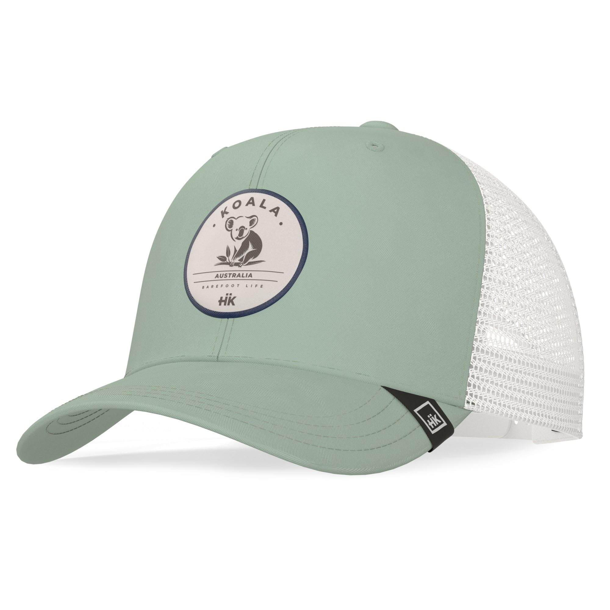 Hanukeii Gorra Trucker Hombre y Mujer Koala Truck Green/White. Gorras Beisbol, Diseño Transpirable y Ligero, Look Deportivo y Casual en Cualquier Estación del Año