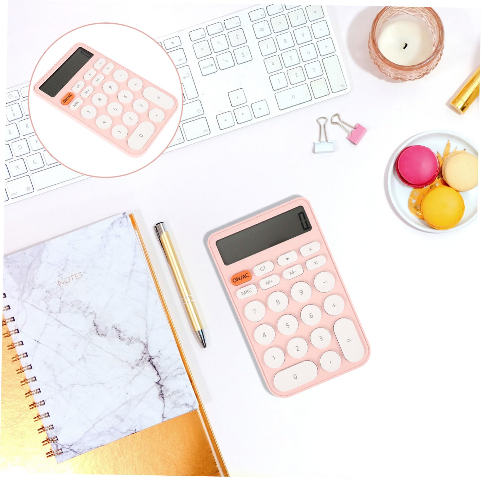 3pezzi Calcolatrice Tascabile Colori Pastello Per Scuola e Ufficio Funzionale e Pratica Calcolatrice Elettronica Per Studenti Risparmio Energetico Facile Da Usare