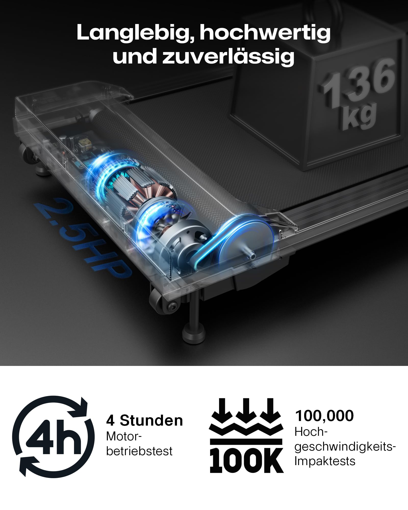UREVO Walking Pad mit Sechs-Punkt-Stoßdämpfung, 1-6 km/h Leises Laufband Schreibtisch, ‎2,5 Pferdestärken Laufpad für Zuhause/Büro, Fernbedienung