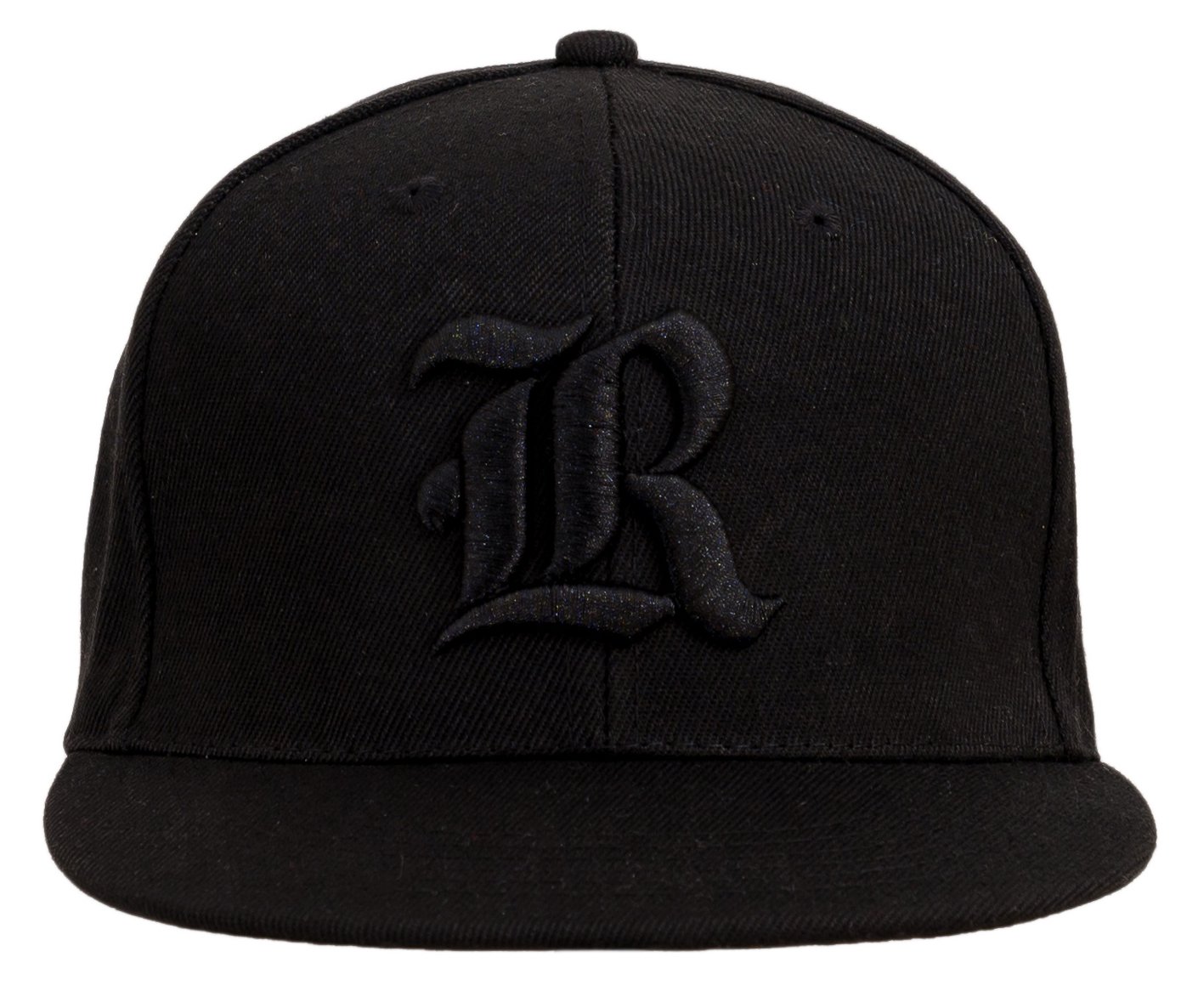 4sold Snapback Hat with Raised 3D Black Embroidery Letter Baseball Cap Hip-Hop Cap Hat Headwear (R)