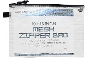 Pro Art Vinyl, 10-inch x 13-inch Mesh Bag with Zipper