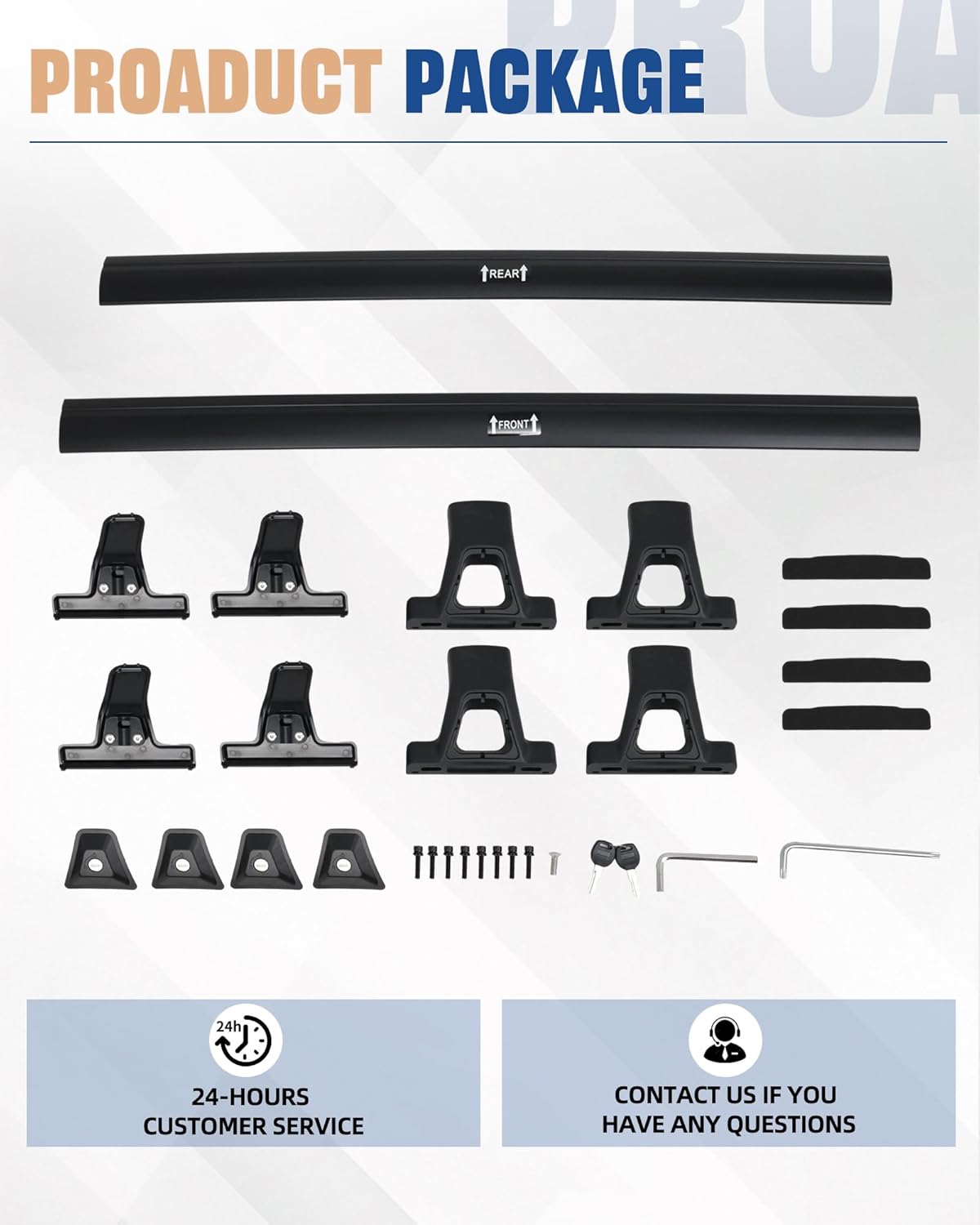 265lbs Lockable Heavy Duty Roof Rack Cross Bar for Chevy Trax 2RS ACTIV LT 2023 2024 2025 Cargo Bar Multi Functional Design for Bike Kayak Luggage