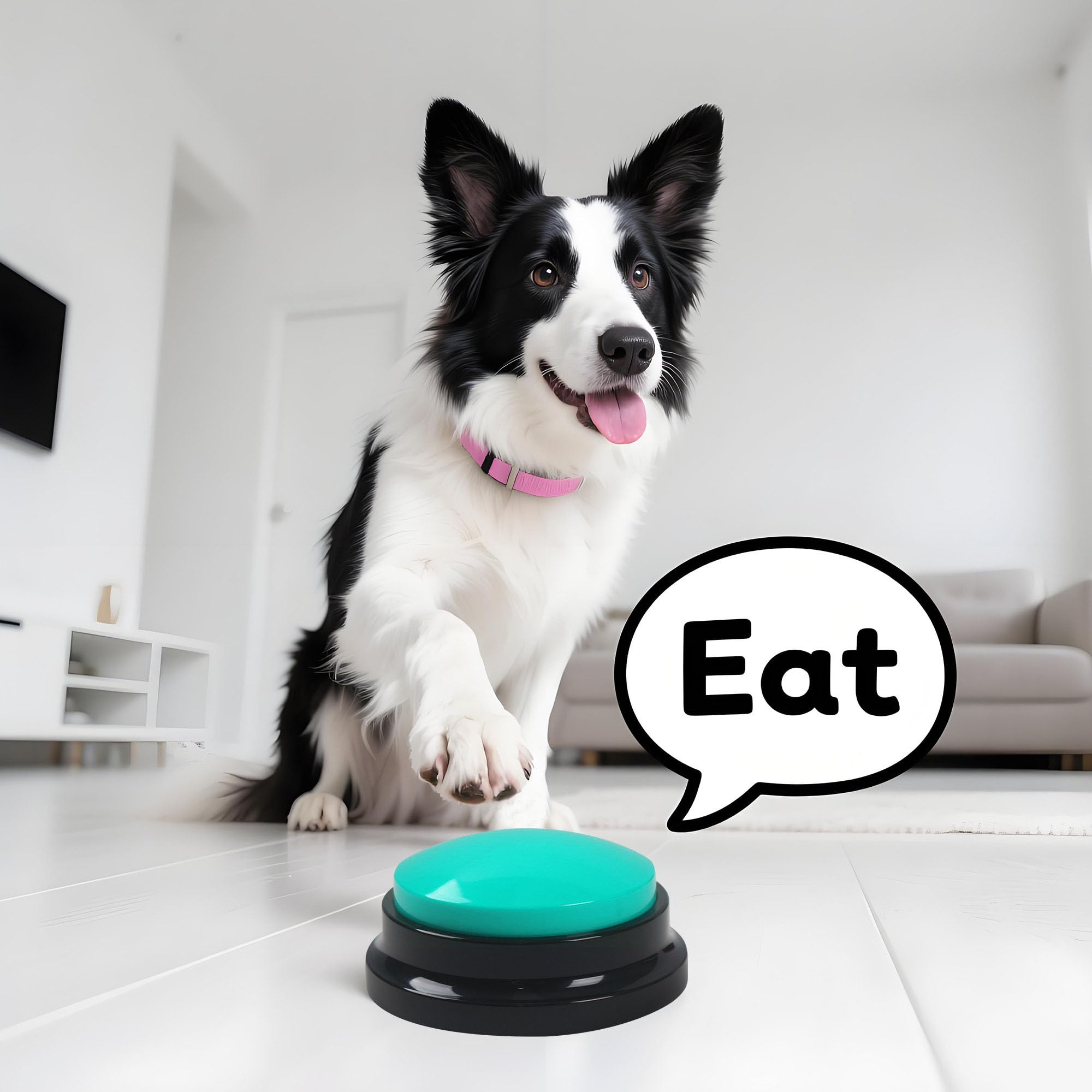 4 Pezzi Buzzer Button con 30 Secondi di Registrazione e Riproduzione Buzzer con Funzione di Registrazione Pulsanti per Cani per Allenamento e Giochi per Animali Domestici (4)
