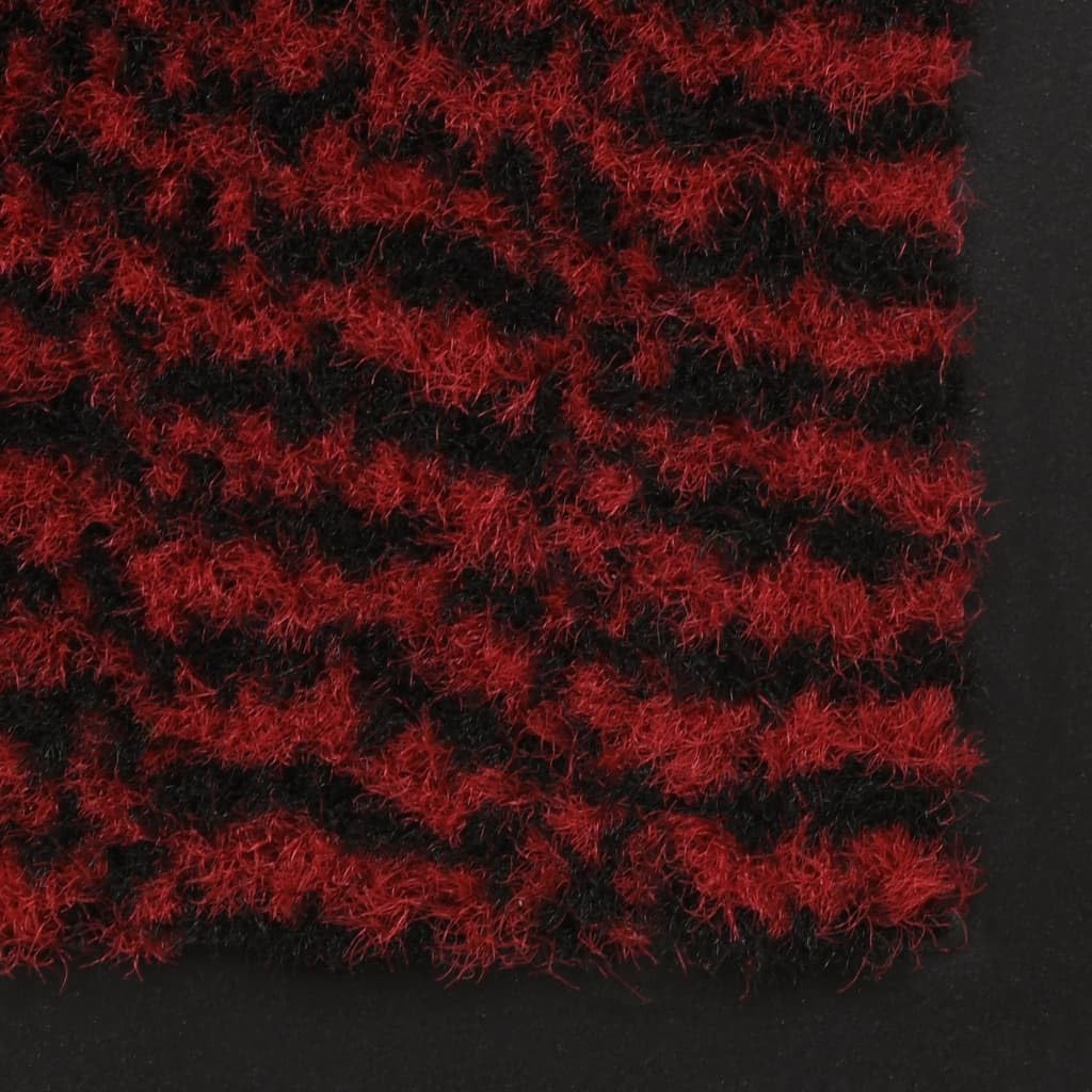 Schmutzfangmatten 2er Set Rechteckig, getuftet 80 x 120 cm, rot, mit rutschfestem Gummirücken für Eingang, Flur, Garage, saugfähig und waschbar