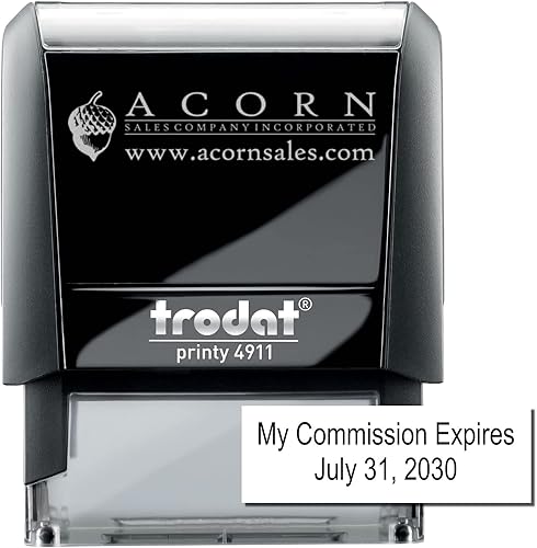 Miniatura 2 de Sello de caducidad de comisión autoentintado, troqueles grabados con láser para impresiones nítidas, caduca el notario autoentintado, fácil de