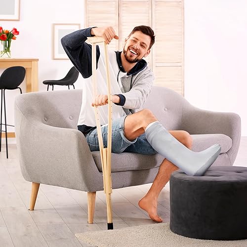 Miniatura 6 de 4 piezas de fundas de calcetín fundidas para piernas medianas, cortas debajo de la rodilla, manga de pierna para pies, hombres y mujeres, protección