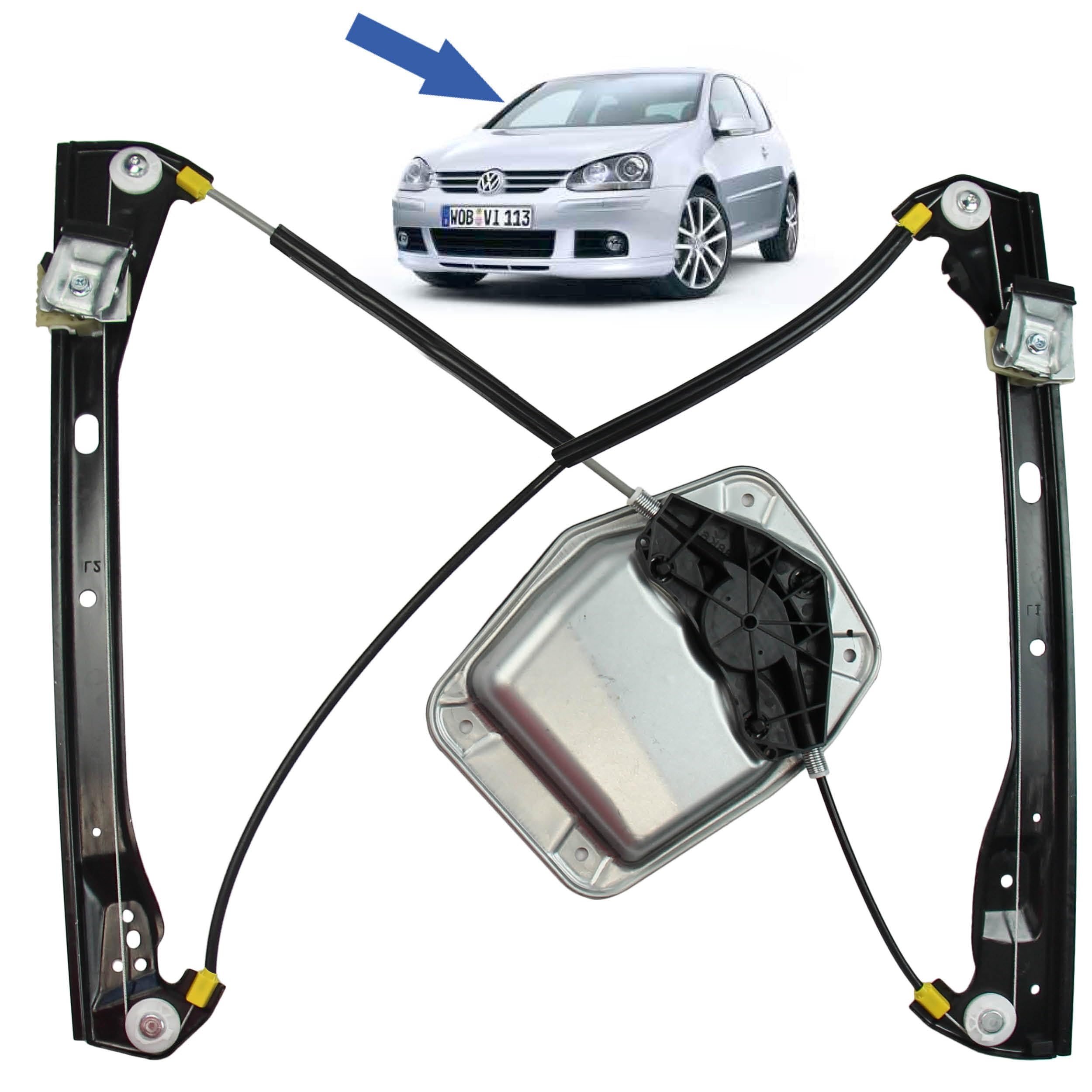 STARKIT PERFORMANCE Elevalunas compatible para Golf 5 (2003-2009) DELANTERO DERECHO (pasajero) (3 puertas) 1K3837462, 1K3837462A, 1K3837462B