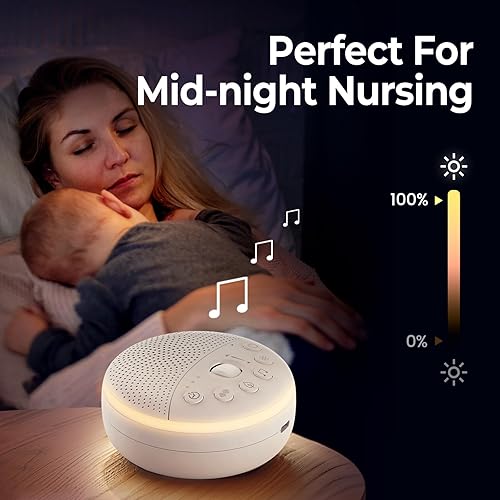 Miniatura 2 de Máquina de sonido de ruido blanco - Máquina de sonido para dormir con luz nocturna, 22 sonidos relajantes - Máquina de ruido portátil 30H para
