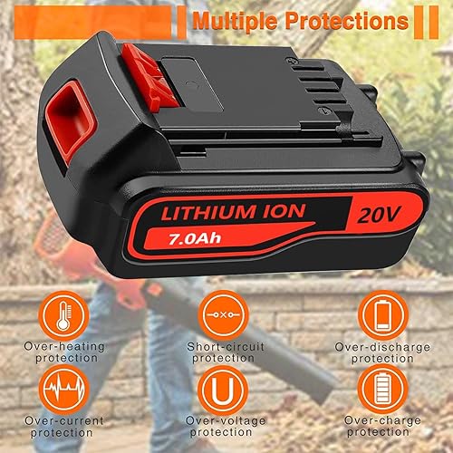 Miniatura 4 de DTK Reemplazo para batería Black Decker de 20 V LBXR20 LBXR2020 LB20 LBX20 Reemplazo para batería de litio de 20 voltios 7.0Ah