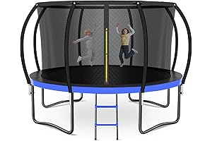 12FT 14FT 16FT Outdoor Trampoline for Kids & Adults, Recreational Trampoline w/Ladder...