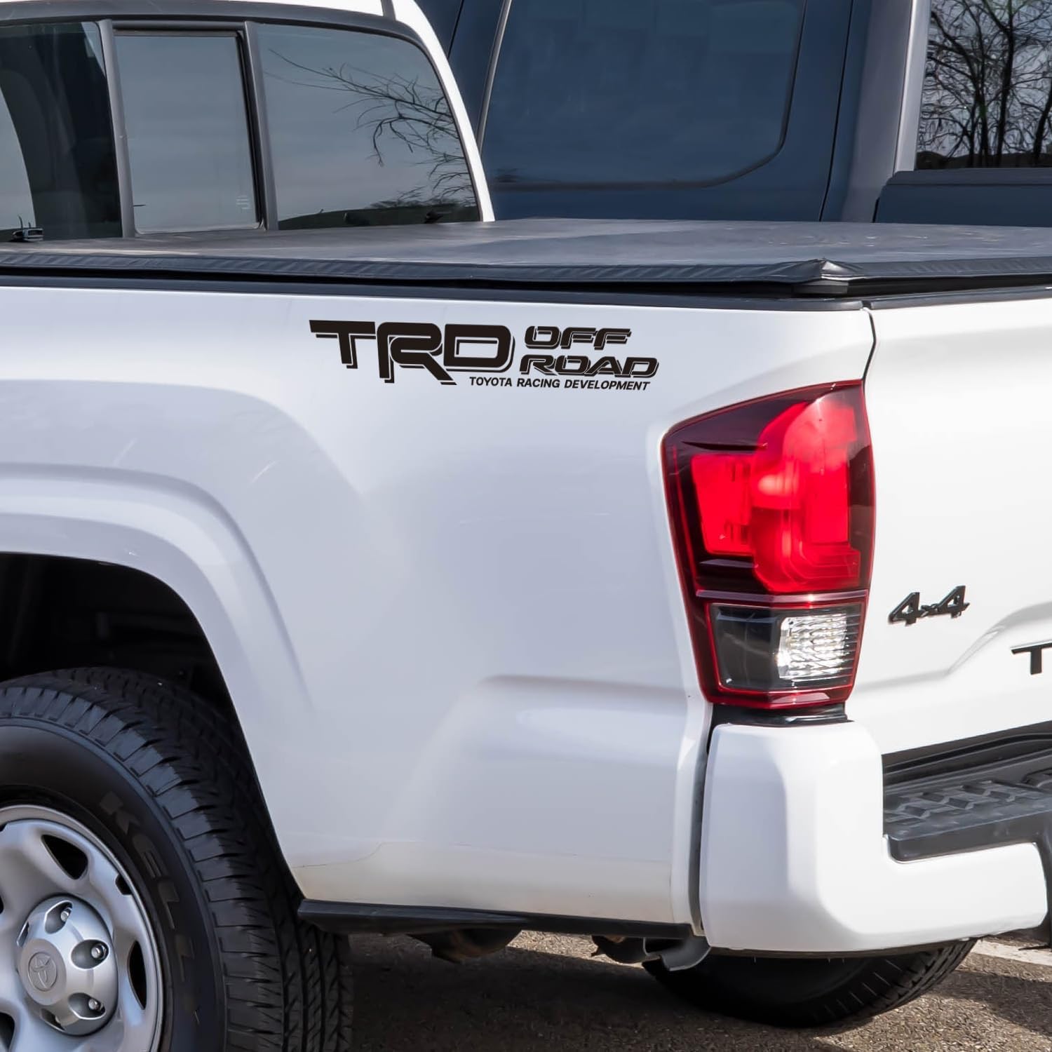 GRITKULTURE Offroad Bedside Graphic Vinyl Decals for Drivers and Passenger Side Universal Year Tacoma and Tundra, Replacement Stickers, 2 Pack with Squeegee