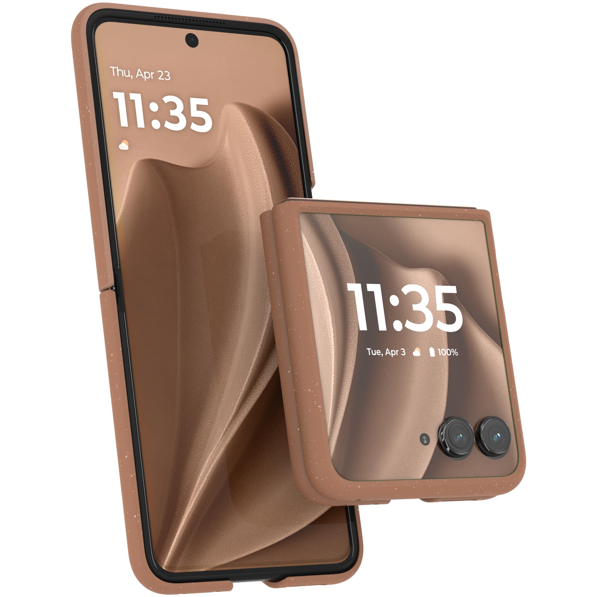 Motorola Razr+ 2025/2024 Mocha Mousse Brown Protective Case- Lightweight Polycarbonate Shells Precision Fit Drop Protection and Scratch Resistant for