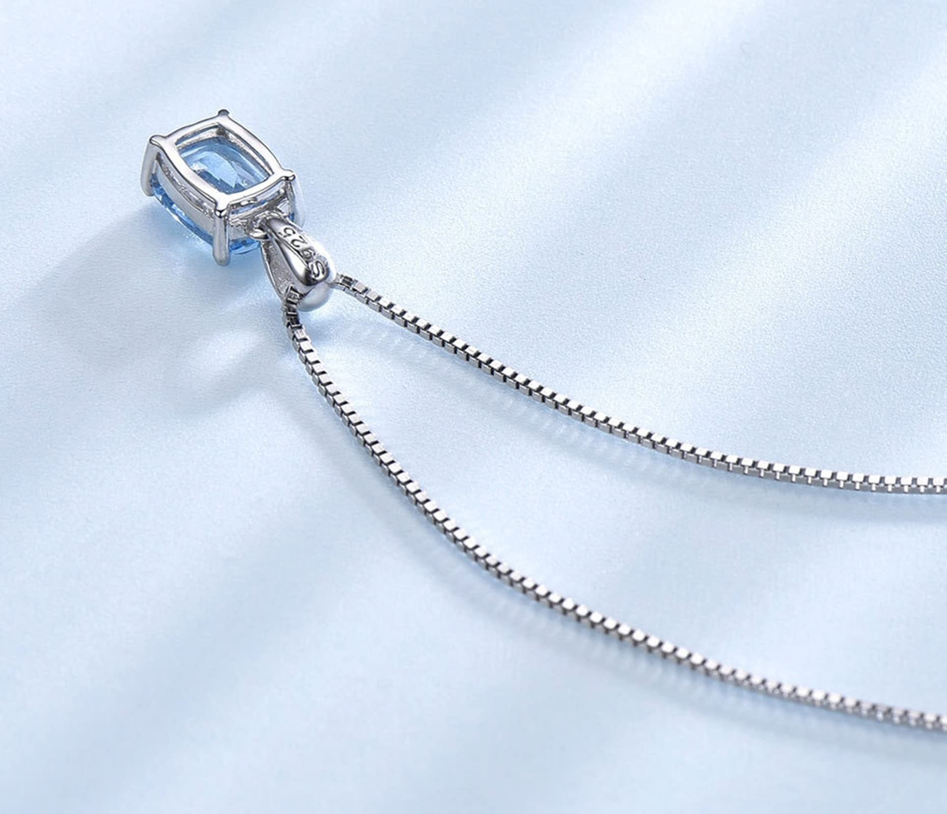 Set di gioielli da sposa per matrimonio in argento Sterling, blu vintage collana e orecchini set per le donne rettangolo set di gioielli in metallo