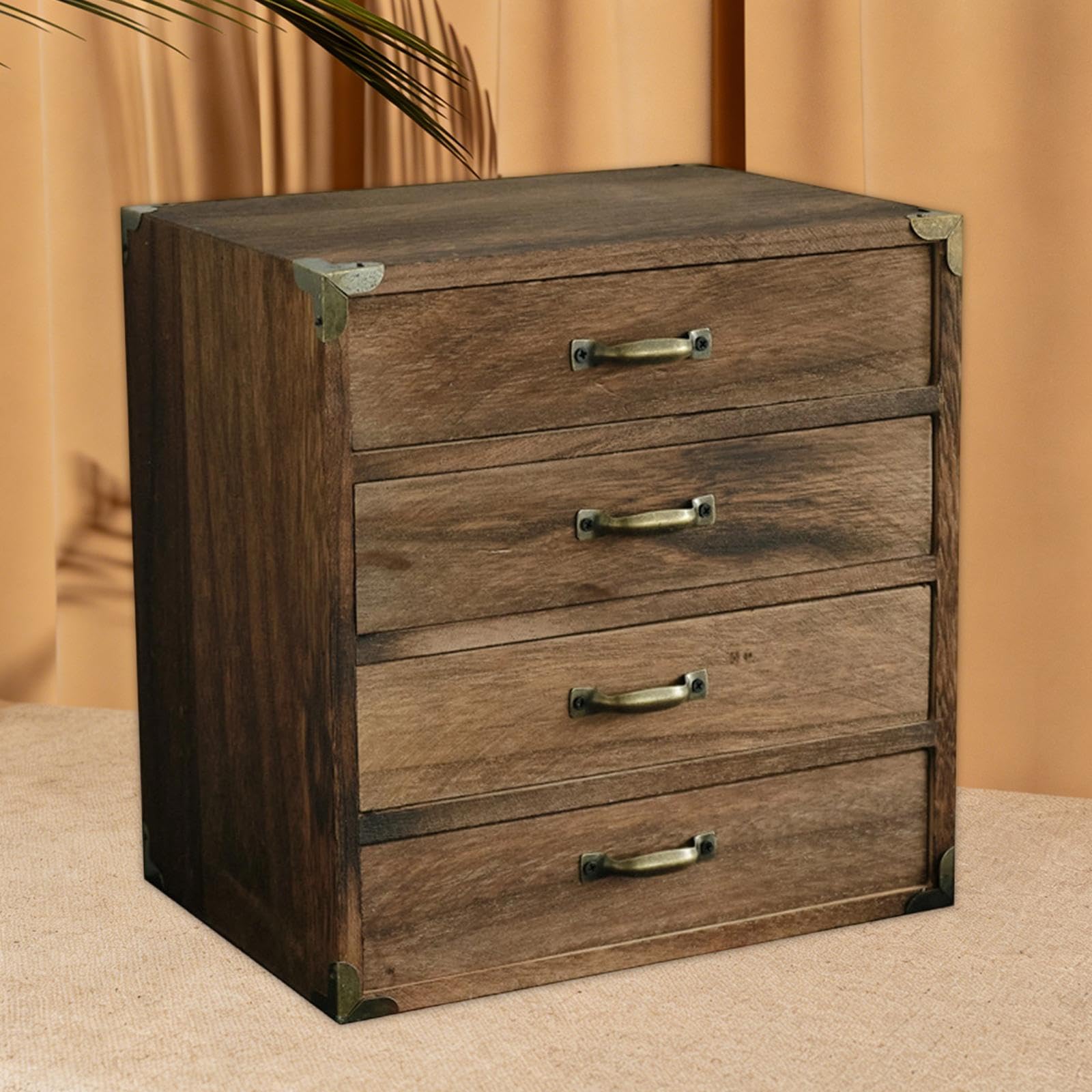 Robusto Organizer per Cassetti Da Scrivania in Legno in Stile Retrò per