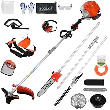 6-in-1 Gas Weed Eater - 52CC 2-Cycle Brush Cutter & Hedge Trimming Tools
