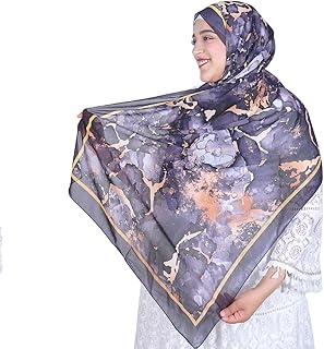 حجاب شيفون من مابكا - قماش ناعم بالوان متنوعة لاطلالة عصرية وللارتداء اليومي للنساء (تصميم -11)