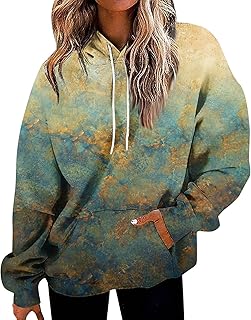 Stripe Print Long Sleeve Shirts 2023 Causal Drawstring SweatShirts for Women UK Women's Fall O Neck Pullover Sweatshirts Fashion Hoodies Sweatshirts Ladies Loose Comfy Plus Size Sweatshirts