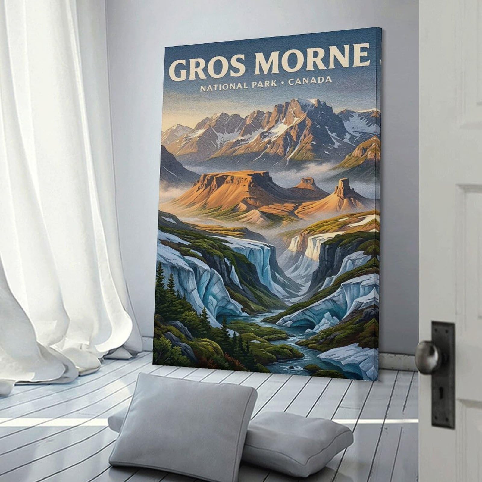 Junmoney Gros Morne National Park Canada Canvas Art Print, 12x18inch(30x45cm), for Hallway, Bedroom Or Modern Interiors, A Wall Art Gift for Fresh Interiors