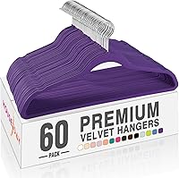 Vista 20 de HOUSE DAY - Ganchos de terciopelo azul cielo, paquete de 60 ganchos, antideslizantes, resistentes, para abrigos, ganchos de fieltro para ropa