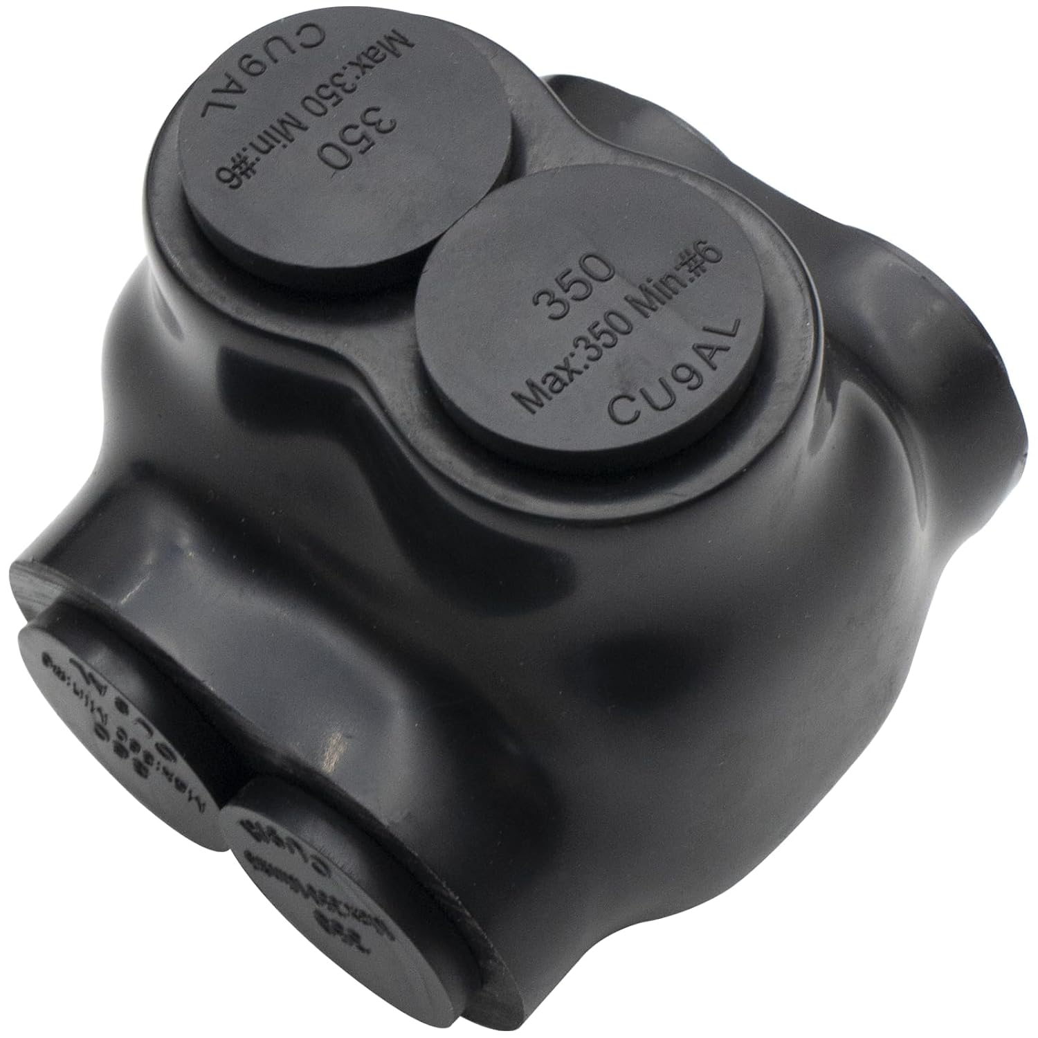2/0-6AWG Insulated 2 Port Inline Splice Connector Black Wire Connectors,Allen Hex 3/16" Insulated Cable Connectors Pre-Loaded Oxide Inhibitors,UL Listed(4pcs)