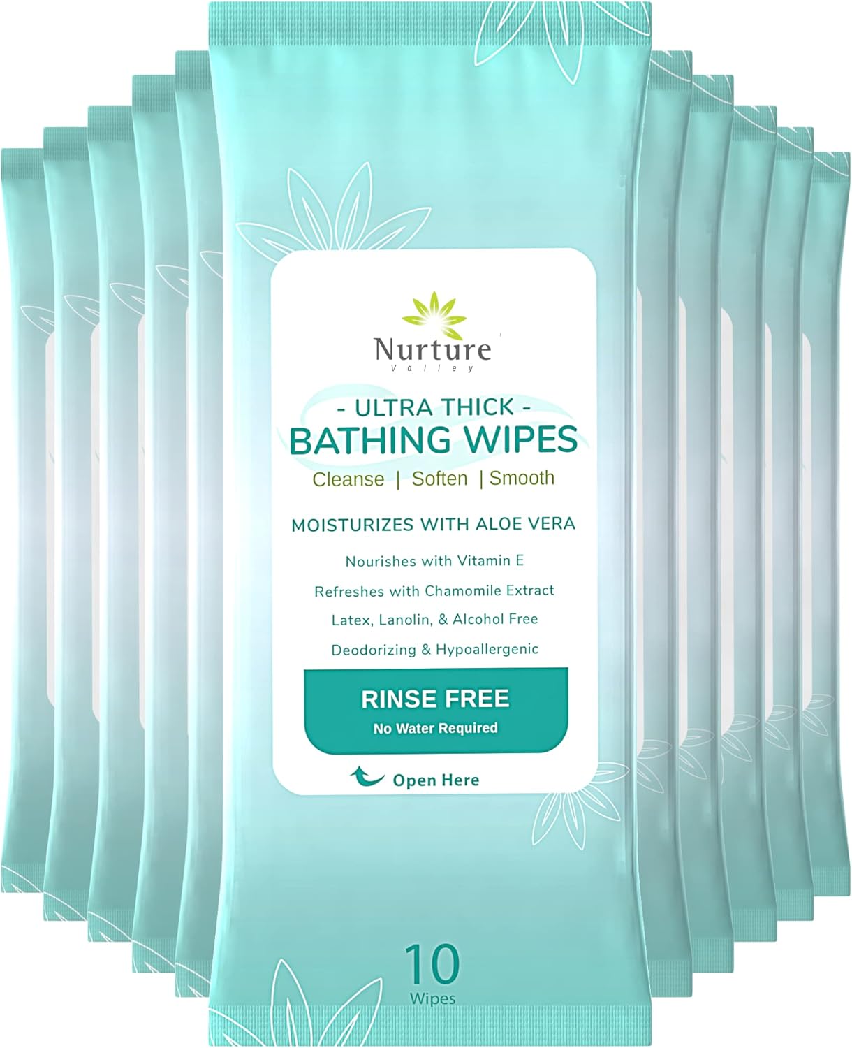 Nurture XL Ultra Thick Body Wipes for Adults w/Aloe 120 Extra Large