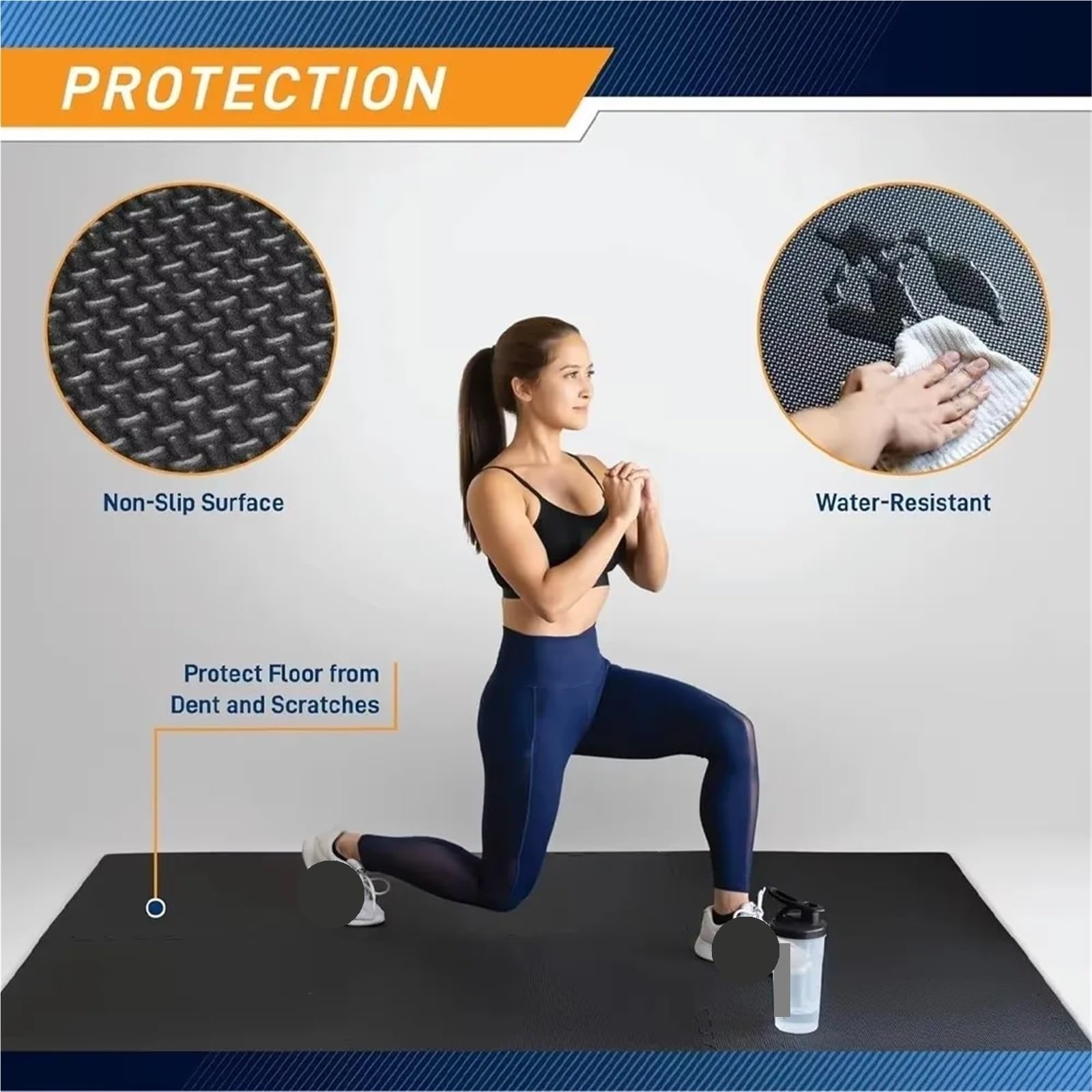 Alfombra de Juego Espuma EVA fácil Limpieza, Superficie Protectora entrelazada, Almohadilla Suelo, Rompecabezas, esteras Suaves Yoga for el del hogar, 8 Uds para Gimnasio(Pink)