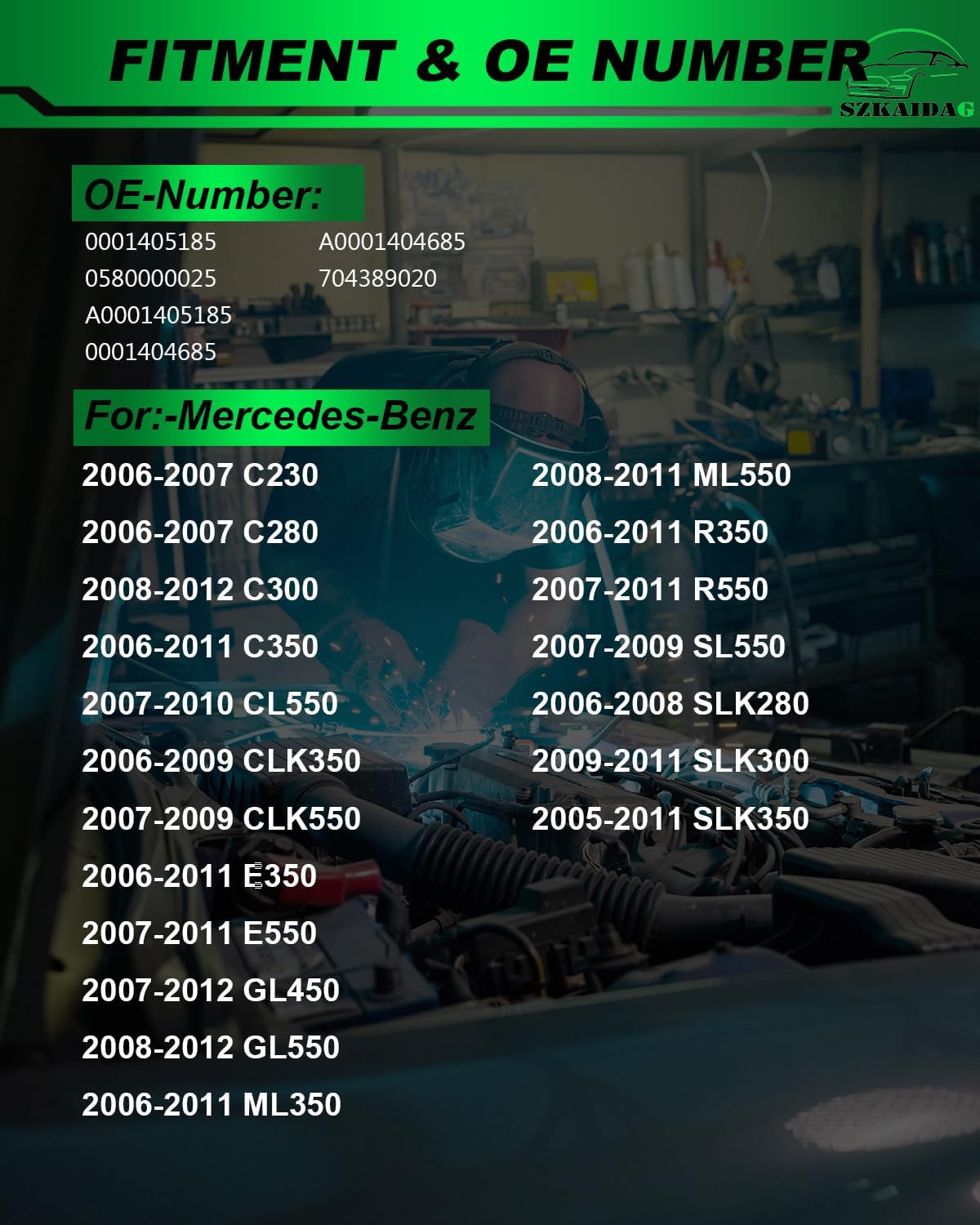 Secondary Air Injection Pump For:-Mercedes-Benz E350 E550 C300 CLK350 C230 C280 C350 CLK550 GL450 GL550 ML350 ML550 R350 R550 SL550 SLK280 SLK300 SLK350 2005-2012 OE# 0001405185, 704389020