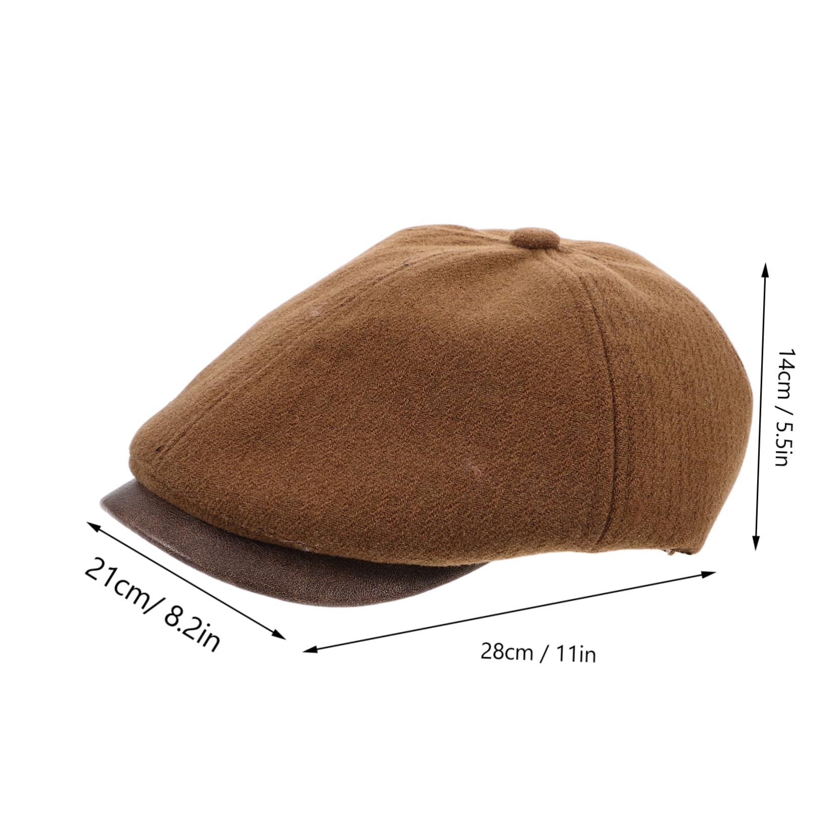 Beavorty Female Daily Wear Beret Hat Women's Newsboy Cap Unfinished DIY Women's Fashion Hat for Artist Driver Light Brown