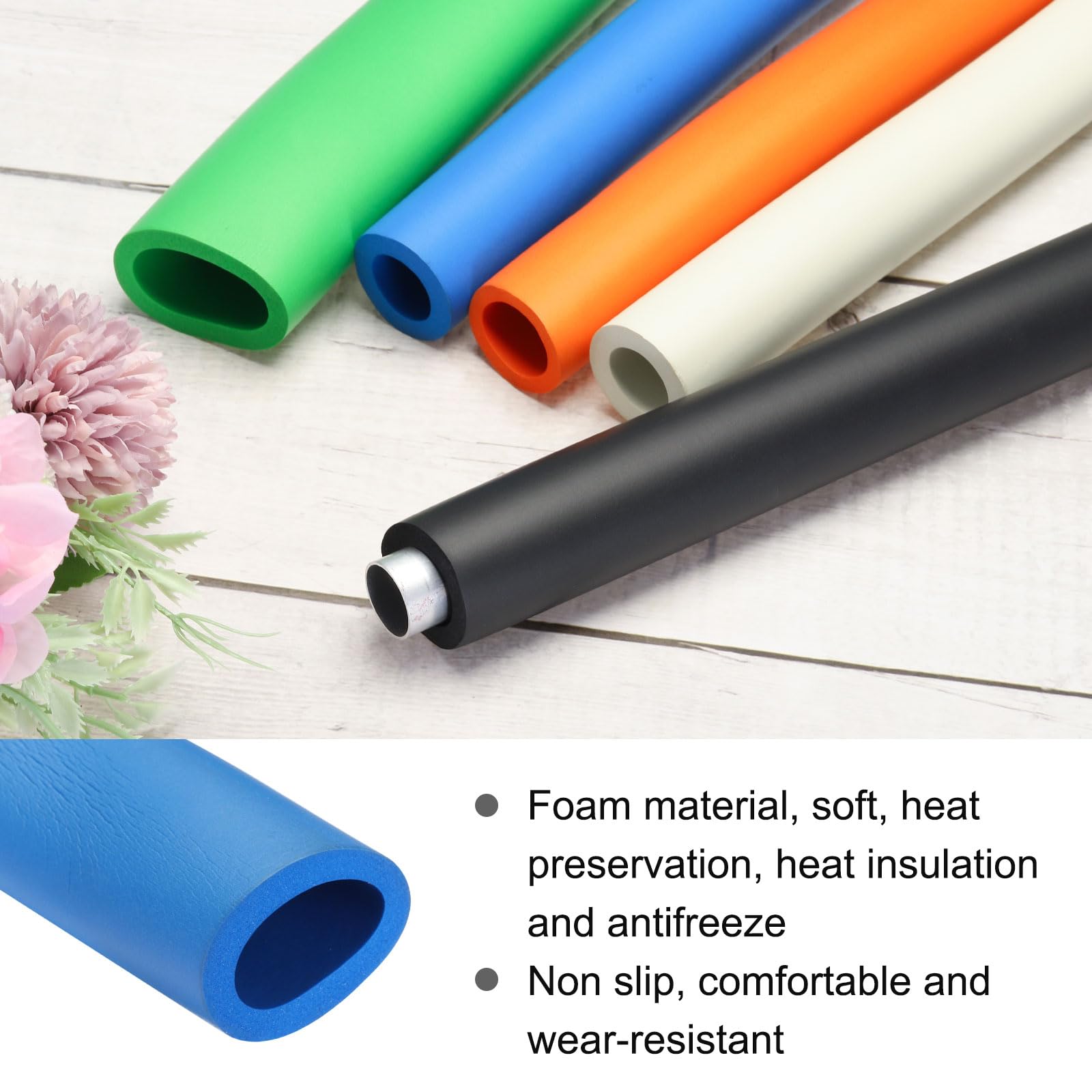 Rebower 22mm ID Pipe Insulation Tubing 5mm Thick Heat Preservation Foam Tube - Image 3