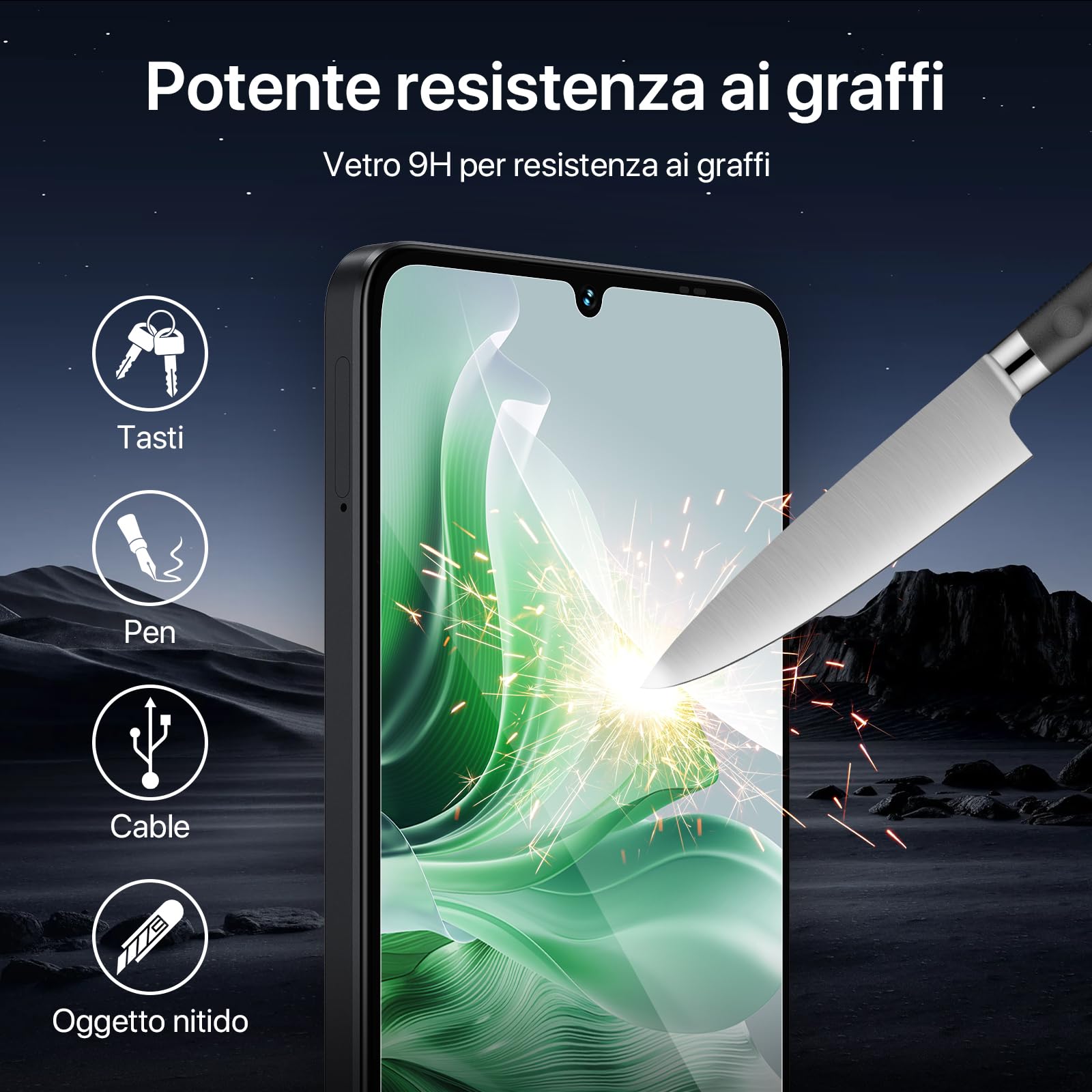 UMIDIGI Vetro Temperato per G9 Smartphone,Per G9C,G9T,G9 5G,G9A,Per