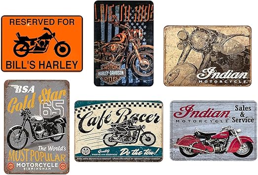 Amazon 6枚セットブリキ看板 レトロアメリカン ダイナー レトロ ヴィンテージ インテリア 雑貨 店舗看板 文房具 オフィス用品