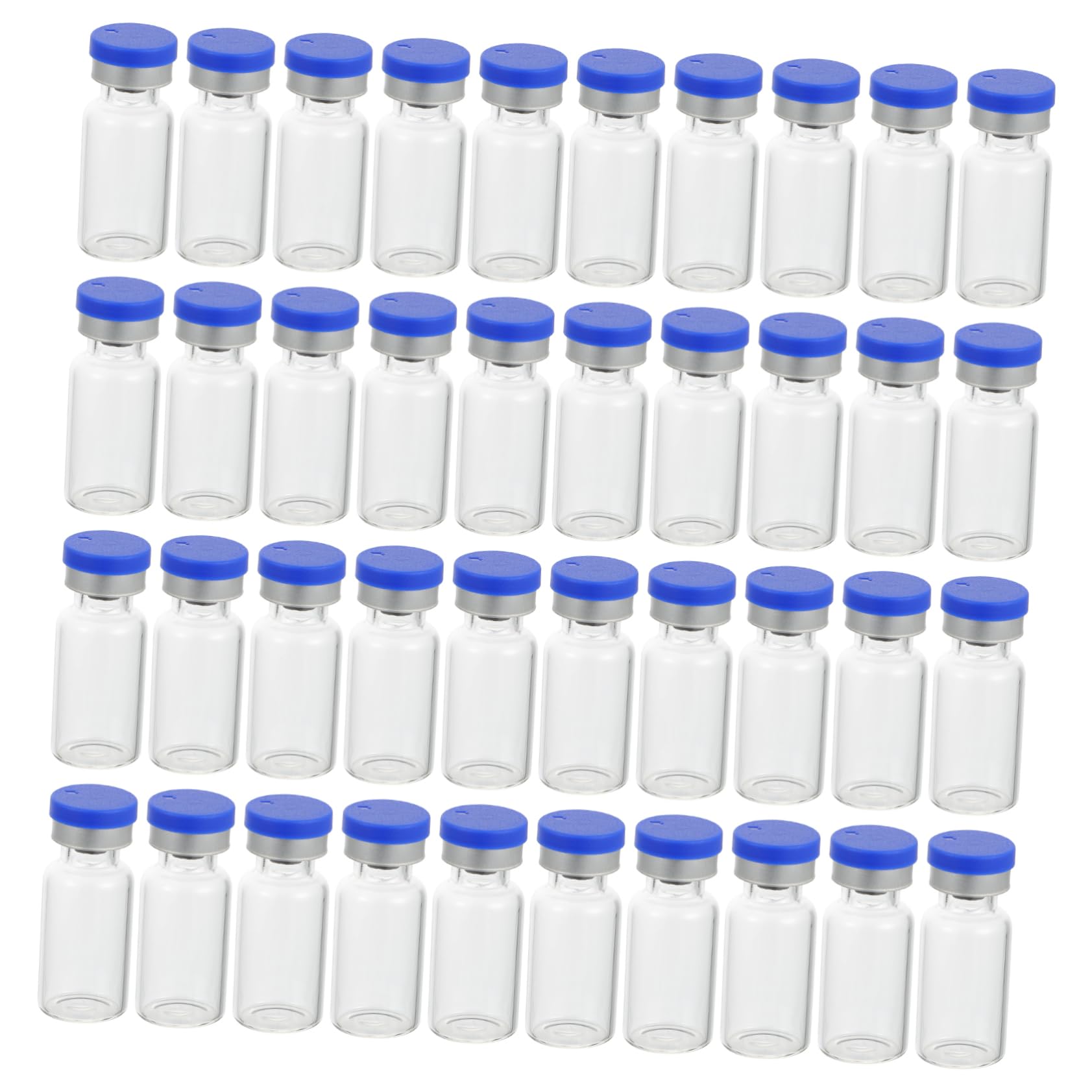 Gatuida Refillable Lotion Bottles Glass Vial 50pcs Leakproof for Travel Cosmetics