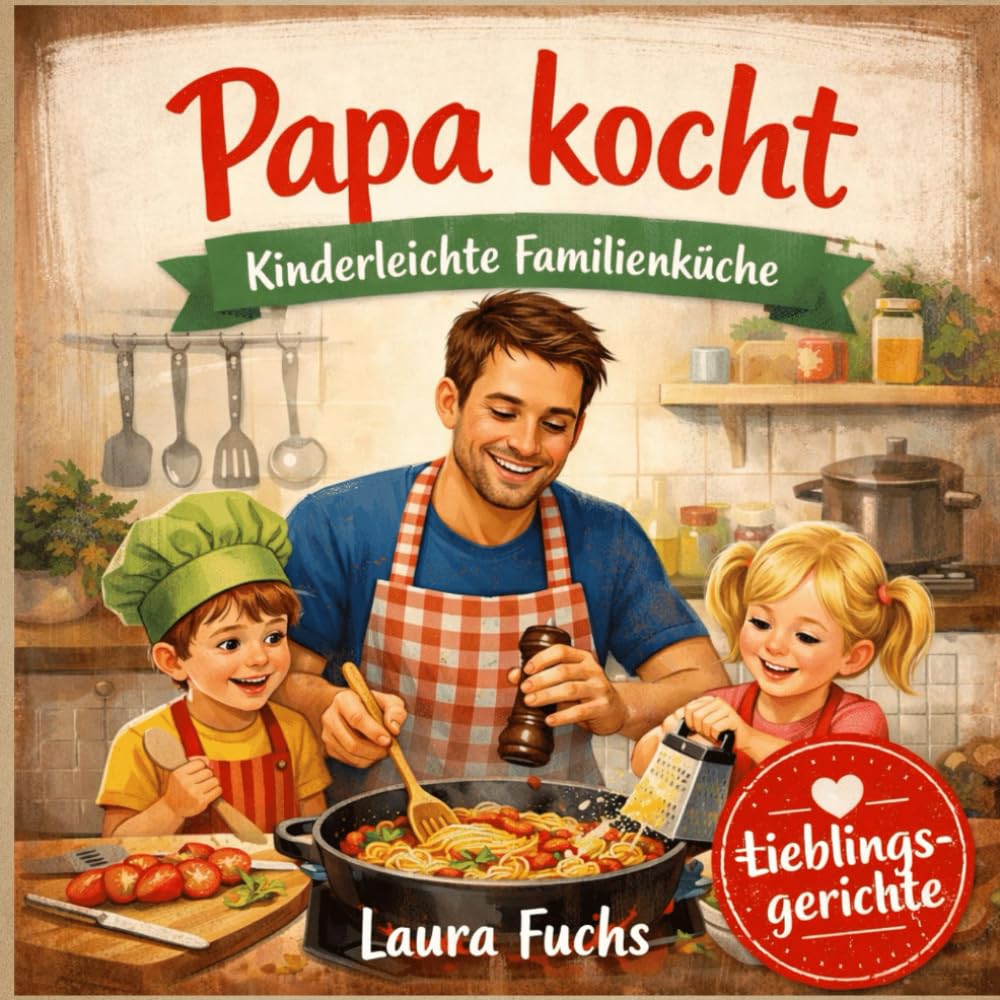 Papa kocht - Kinderleichte Familienküche: Kinderleichte Küche mit Herz – Spaß & Geschmack für Groß und Klein, Einfache Rezepte zum Nachkochen – für kleine Küchenhelden und große Papas,