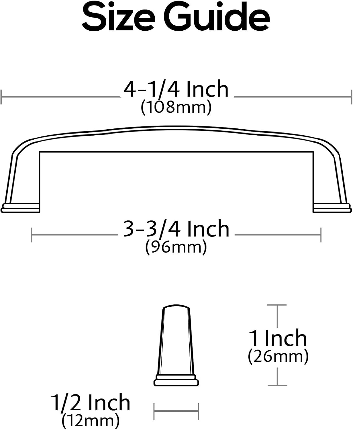Alzassbg 10 Pack Brushed Brass Cabinet Pulls, 3-3/4 Inch(96mm) Hole Centers Cabinet Handles Kitchen Hardware for Cabinets and Drawer AL3073BB