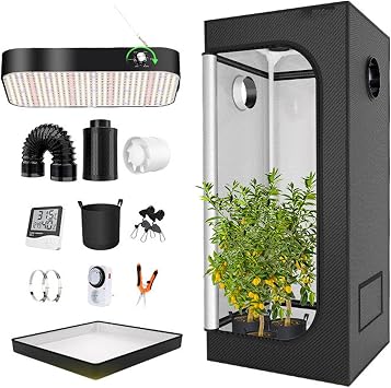 Grow Box, Fully Automated Complete Hydroponic Grow System Indoor Smart Grow Tent with LED Grow Light, Grow Tent Kit for Kitchen, Plants Vegetables