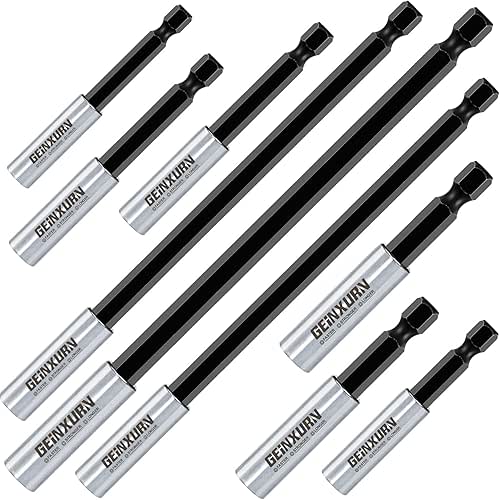 Geinxurn 9Pc Cr-V Screwdriver Bit Holders, Extension Socket Drill Bit