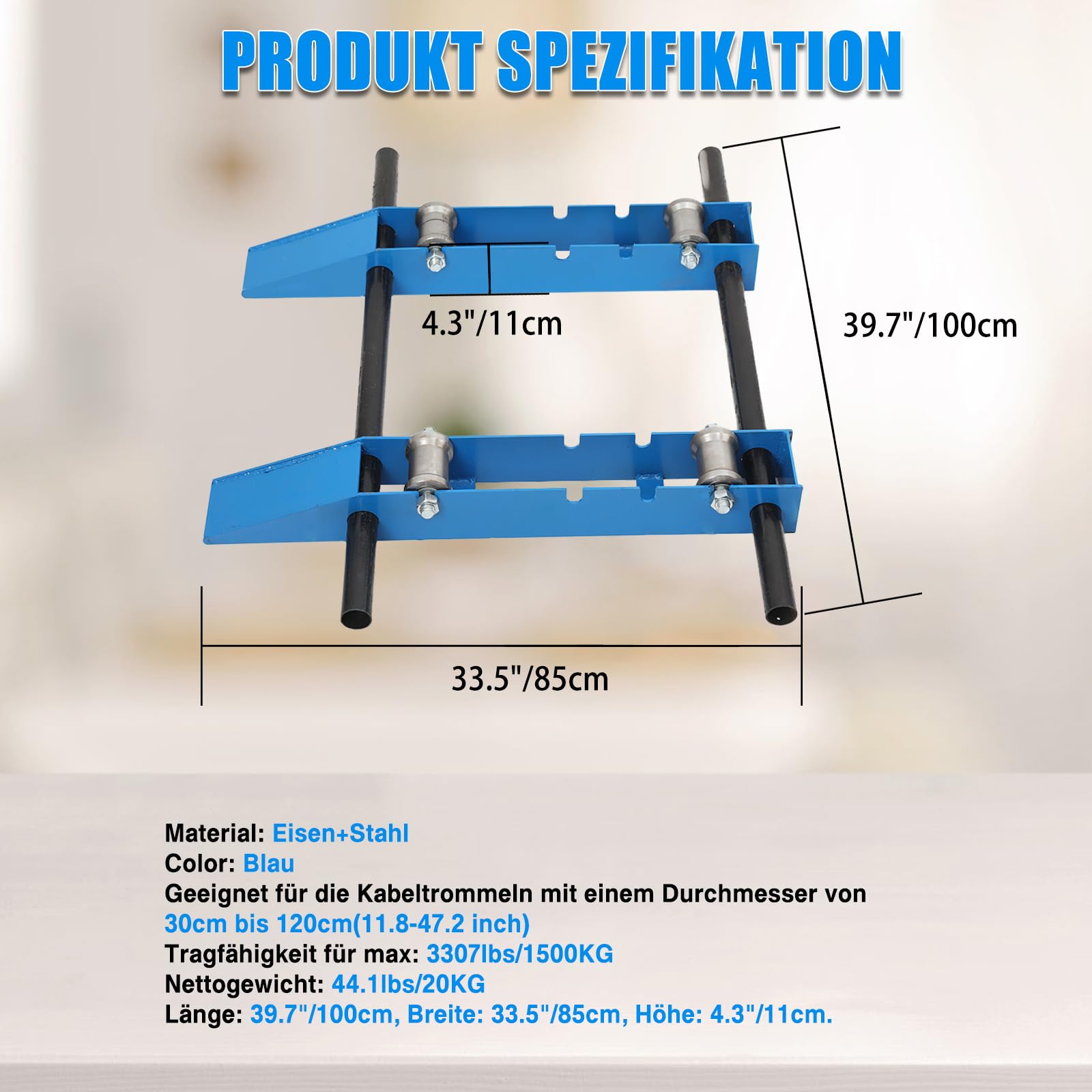 Kabelabroller Kabeltrommel Abroller für φ300mm-1200mm Kabeltrommelständer