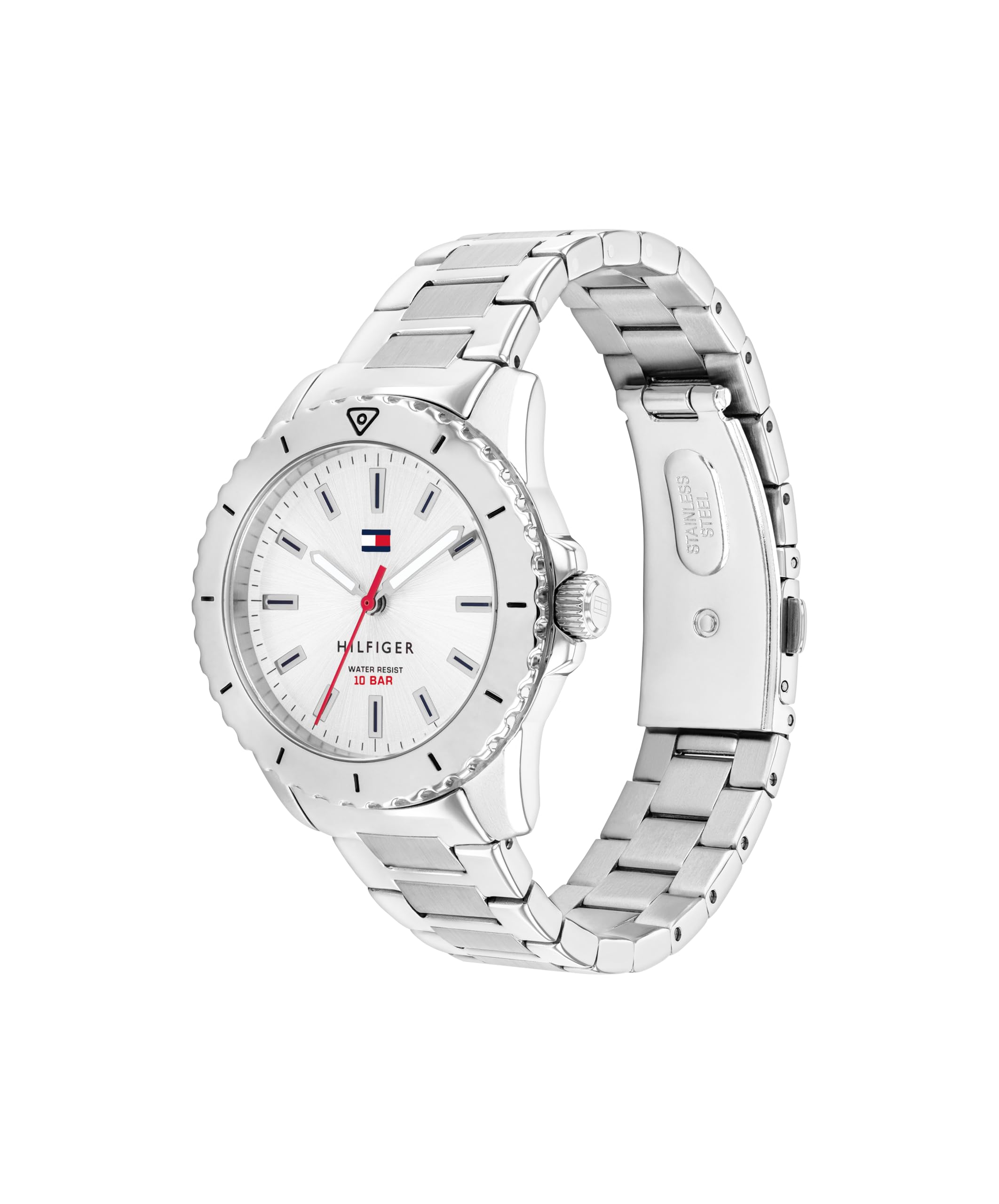 Tommy Hilfiger Montre à Mouvement à Quartz Trois Aiguilles pour la Jeunesse avec Bracelet en Acier Inoxydable ou en Silicone