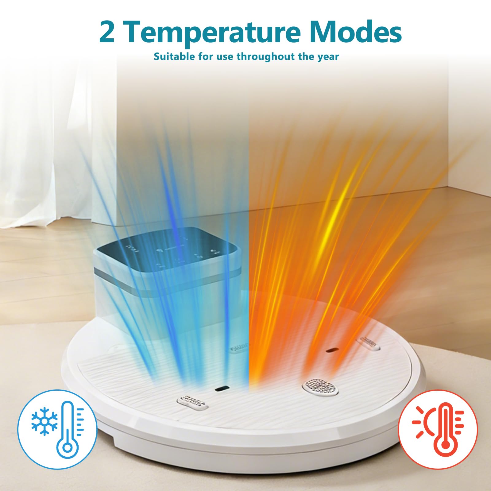 Sèche-corps complet 2500 W, séchoir pour le corps après la douche avec 4 vitesses de réglage de l'air froid/chaud, machine de séchage à panneau tactile pour pieds avec préchauffage et arrêt