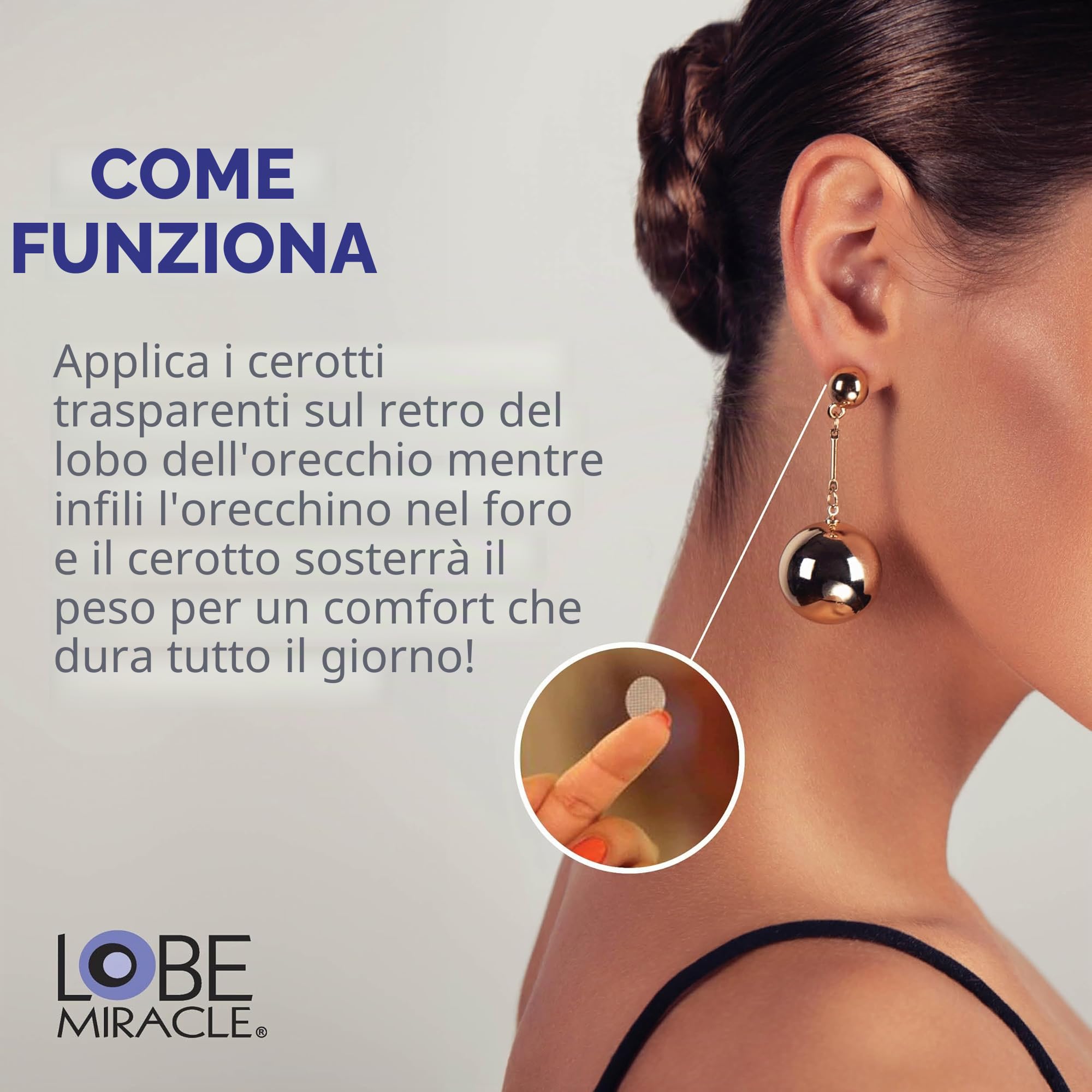 Lobe Miracle Ear Lobe Support Patch (60 Conteggio)
