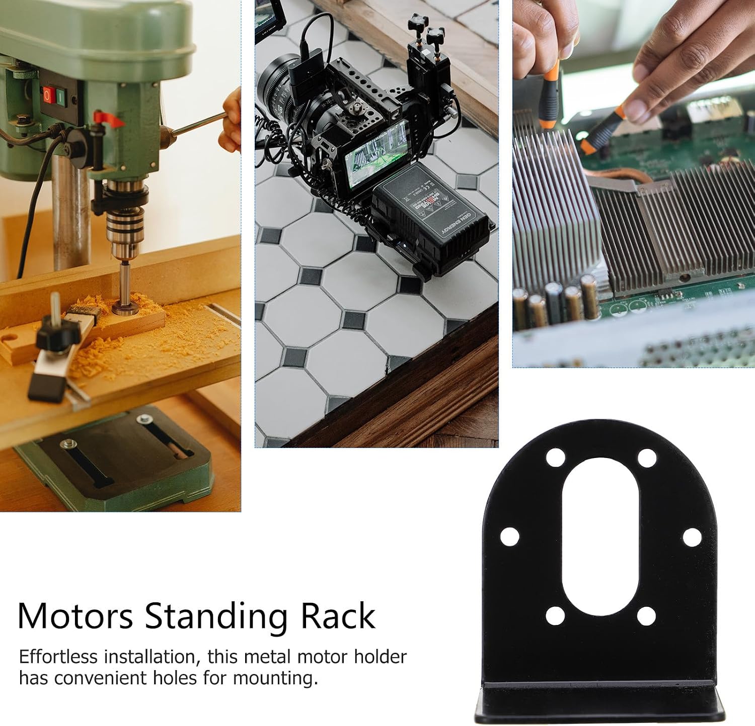 Vaguelly 2Pcs Dc Gear Motors Mounting Bracket with Rust Resistance Fixed Seat, Small Electric Motor Holder for DIY Projects and Equipment Installation