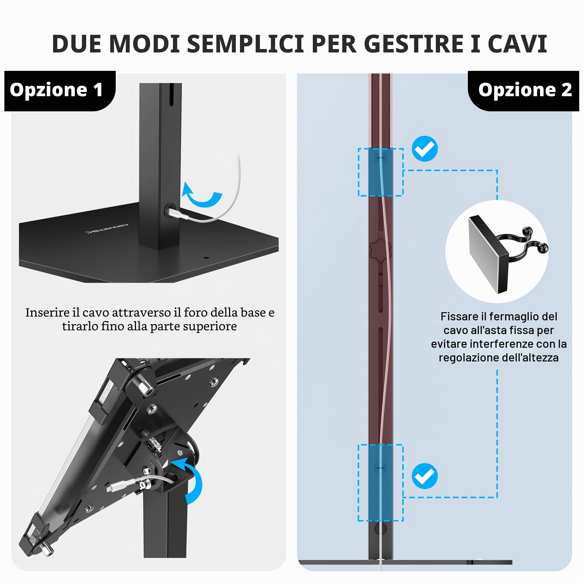 AboveTEK Supporto Sicurezza iPad, Supporto Tablet POS Antifurto Negozi, Regolabile Altezza, Girevole 360°, Per iPad 9,7"-13"