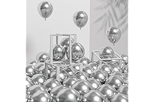 120Pcs 5 Inch Chrome Silver Party Balloons