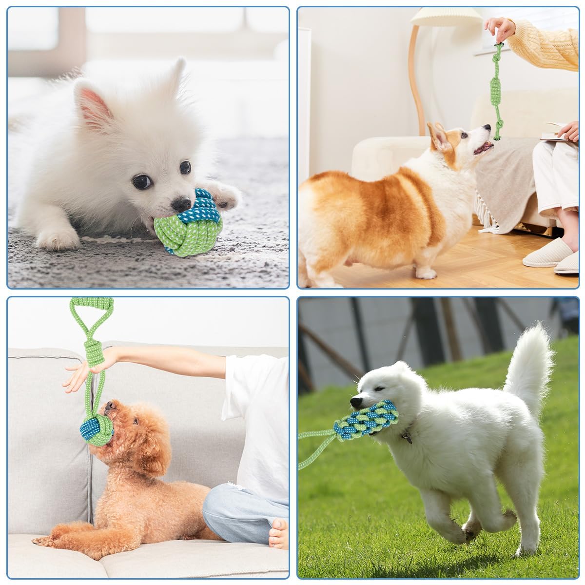 Youngever Hundeseilspielzeug Set 4er Pack - Kauspielzeug Für Mittlere Bis Große Hunde